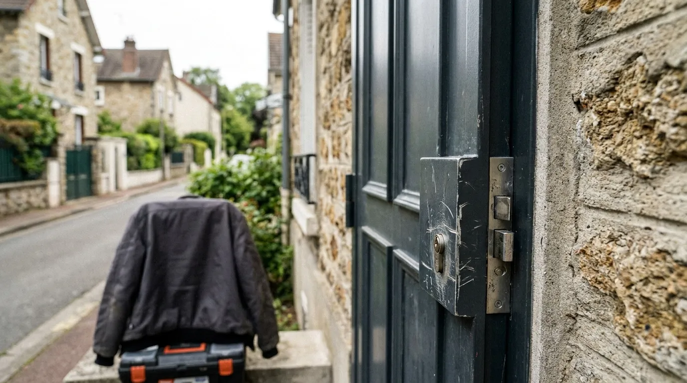 Porte d'entrée de pavillon renforcée sur les coteaux de Mondétour à Orsay